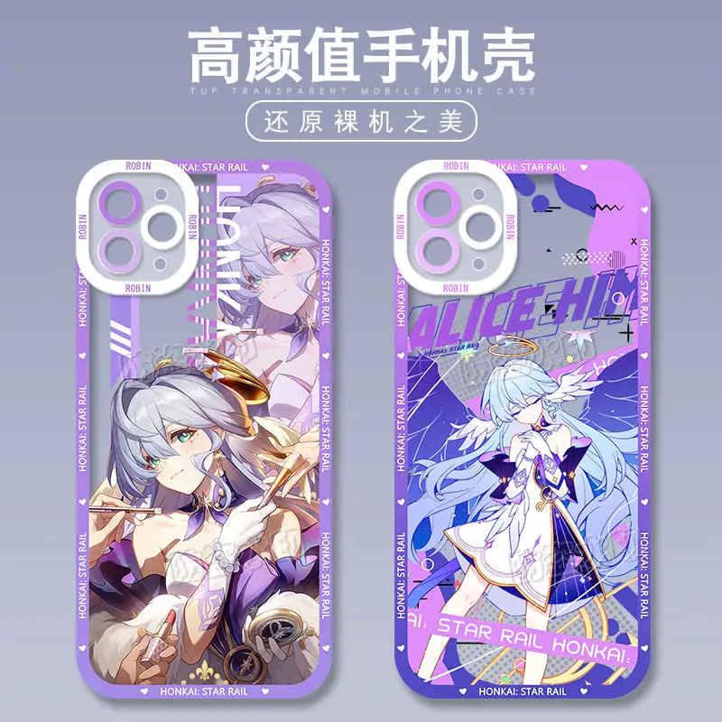 Sunday Robin for Phone Case Anime Honkai Star Rail for IPhone12 13 14 15Pro Max Game Full Lens Protection Cover Accessories Gift