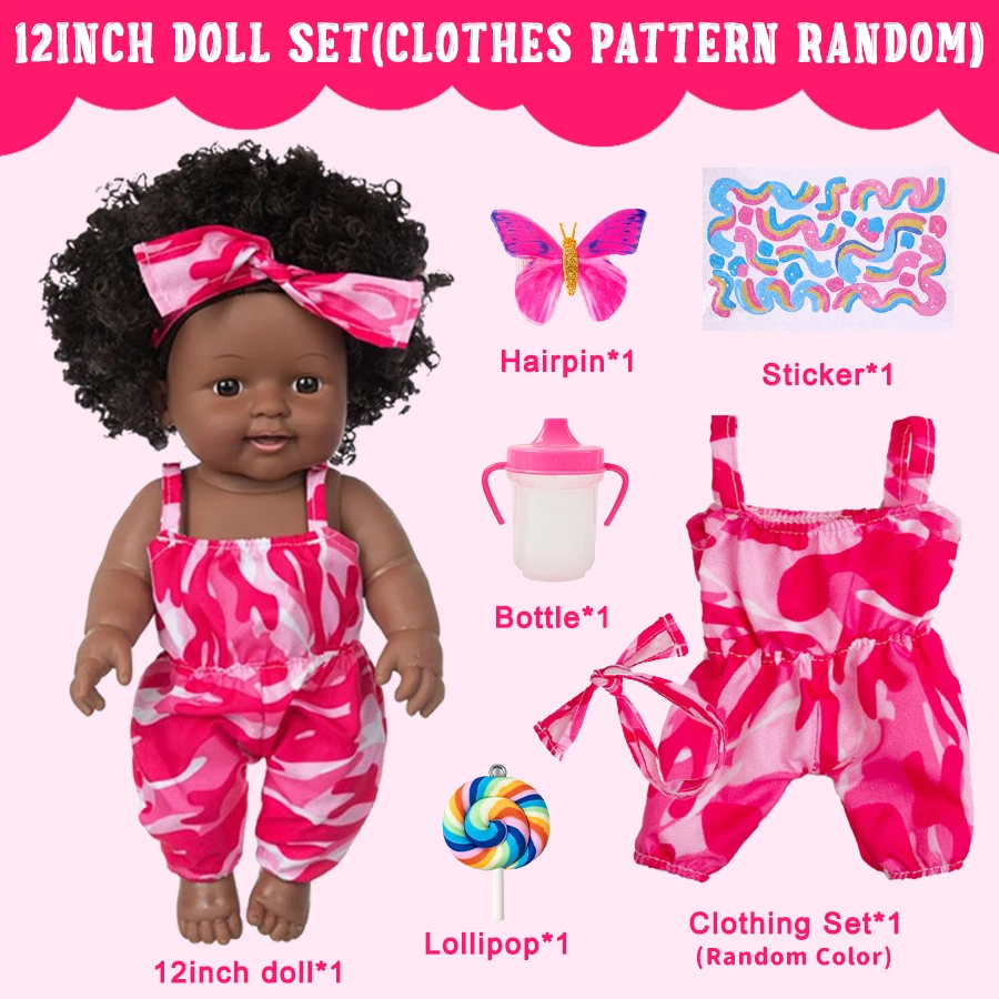 Muñecas Idol de 12 pulgadas/30cm, biberón, piruleta, muñeca americana, muñeca Reborn, juguetes para niñas, muñeca suave y realista para dormir, muñeca calmante