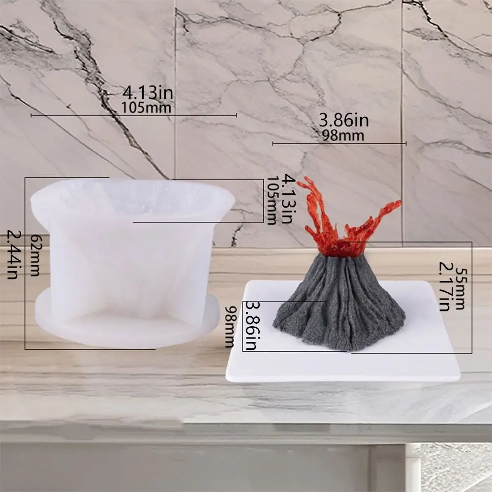 الإبداعية أنيقة 3D بركان قالب من السيليكون مضحك DIY الحرف الخبز كعكة أدوات الحرف اليدوية الايبوكسي العفن هدايا العيد