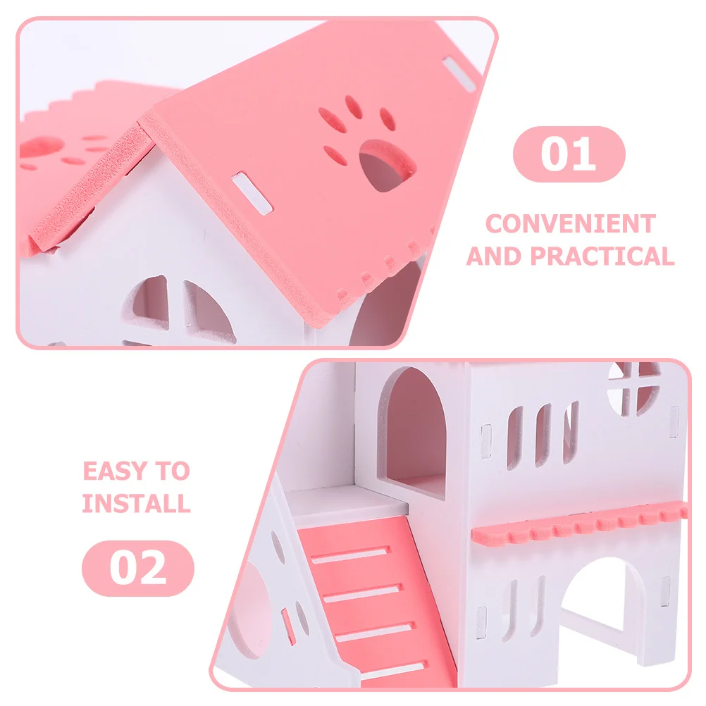 

2pcs Durable Wear-Resistant Hamster Hideout Hideout For Small Pets Hamster Playground Cage Accessories