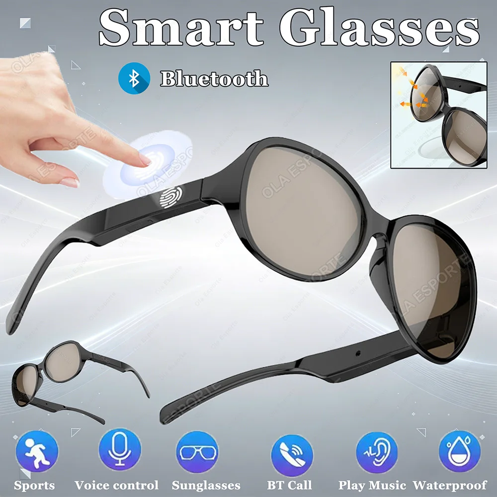 

Умные очки с беспроводным Bluetooth, солнцезащитные очки для активного отдыха, звонки, музыка, защита IP4, UV400, беспроводная стереосистема, поляризационные очки с оправой, новинка