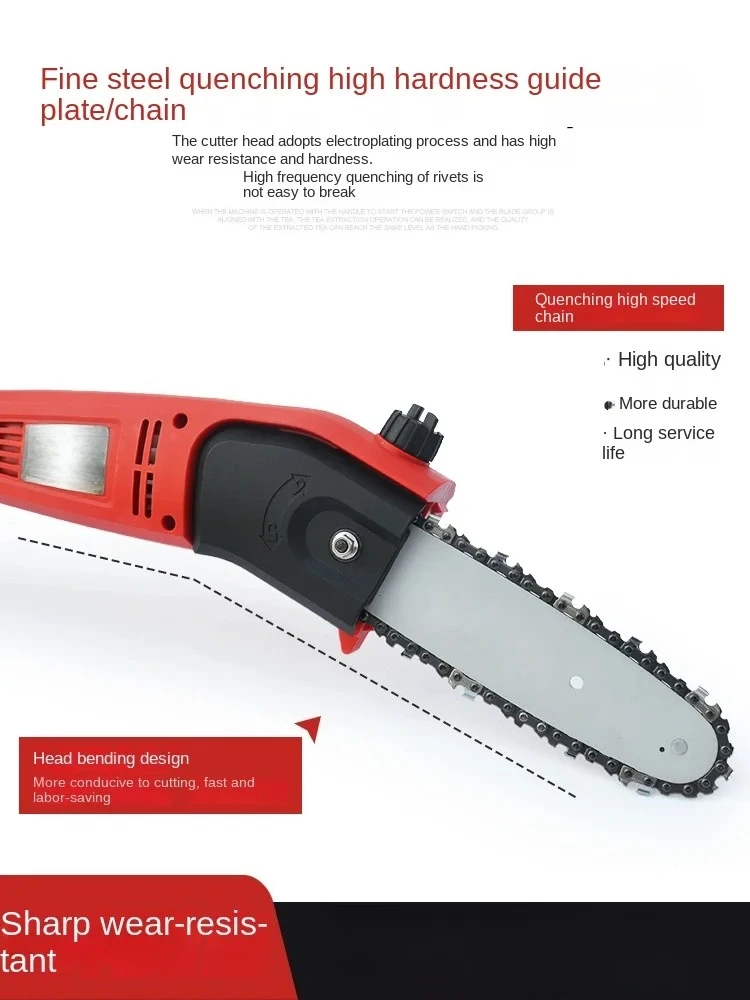 220V Electric High-Altitude Telescopic Chainsaw Saw Tree Artifact Green Hedge High-Altitude Pruning Branch Machine