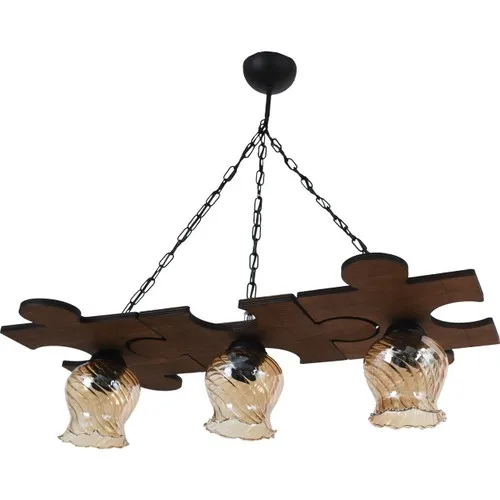 Vedemo 3 Pcs Rustic Puzzle Wood Chandelier