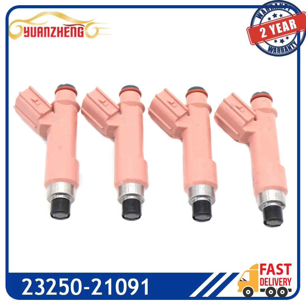 NEW Car 4pcs New Fuel Injectors Nozzle 23250-21091 For Toyota Prius C 2012-2016 2325021091 23250 21091