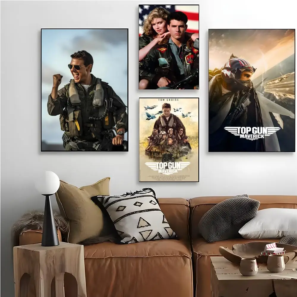 Action Aviation Blockbuster Top Gun Maverick Poster Canvas Wall Art Print Poster Decorative Mural Home Decor Gift Unframed