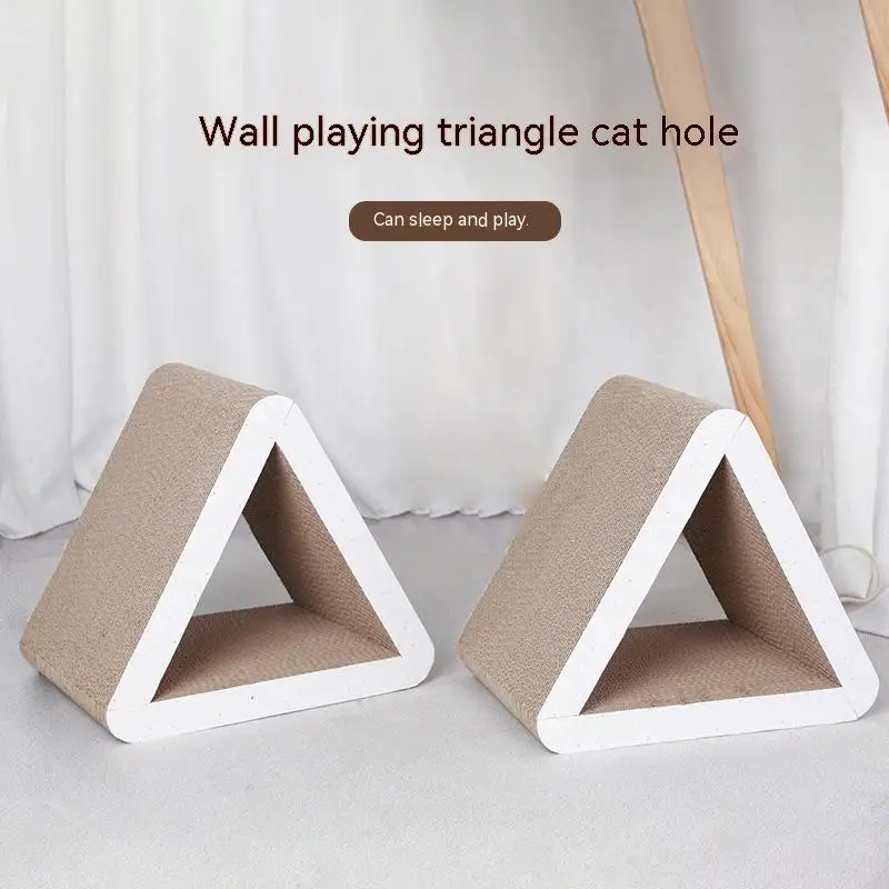 Large Cat Scratching Board Snowflake Upright Triangle Cat Nest Multi-Functional Scratching Board Corrugated Paper Toy Supplies