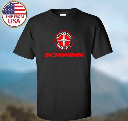 SCHWINN Bicycle Black T-shirt Size S-3XL