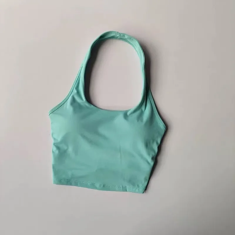 Sexy Neckholder-Sporttop für Damen, stoßfest, für Laufen, mit schönem Rückendesign, professioneller Pilates-Trainings-BH, Fitness-Yoga-Unterwäsche-Anzug – Detail 16
