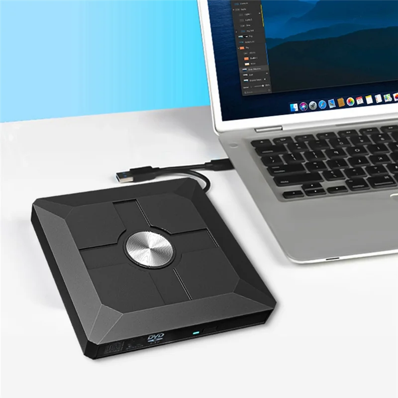 AY14 -External Optical Drive DVD Burning USB3.0Type-C Mobile Burner Plug And Play CD-ROM Drive Suitable For PC Desktop