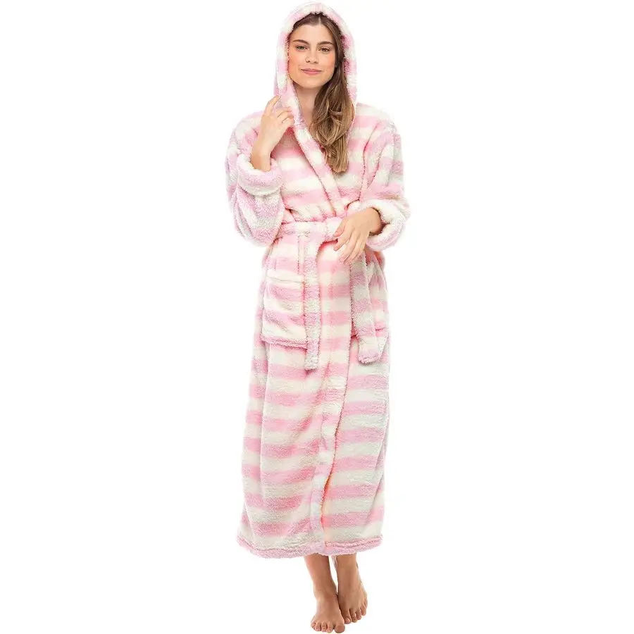 

Fluffy, Fuzzy Robe for Women,Womens Long Hooded Robes, Plus Size
