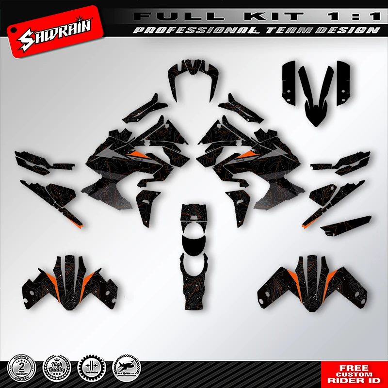 

Sawrain Motorcycle Graphics Backgrounds Decals Stickers Kit Number Name Custom For KTM ADV 1290 790 R S 2021 2022 2023 005