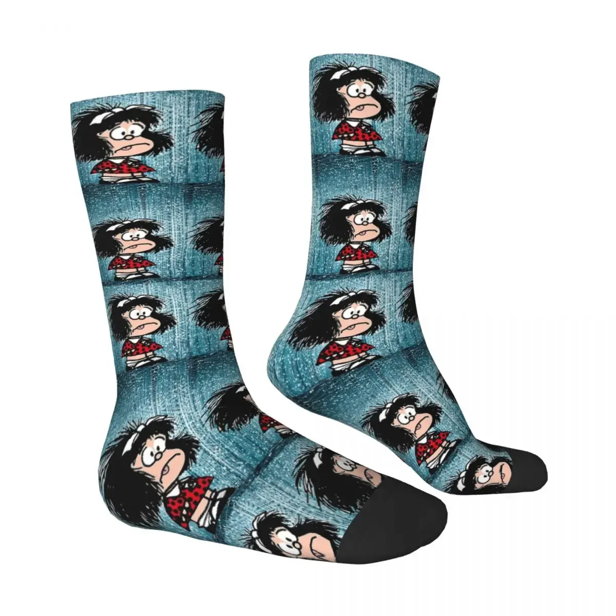 In Shock Mafalda Miguelito Comic Socks Hiking 3D Print Boy Girls Mid-calf Sock