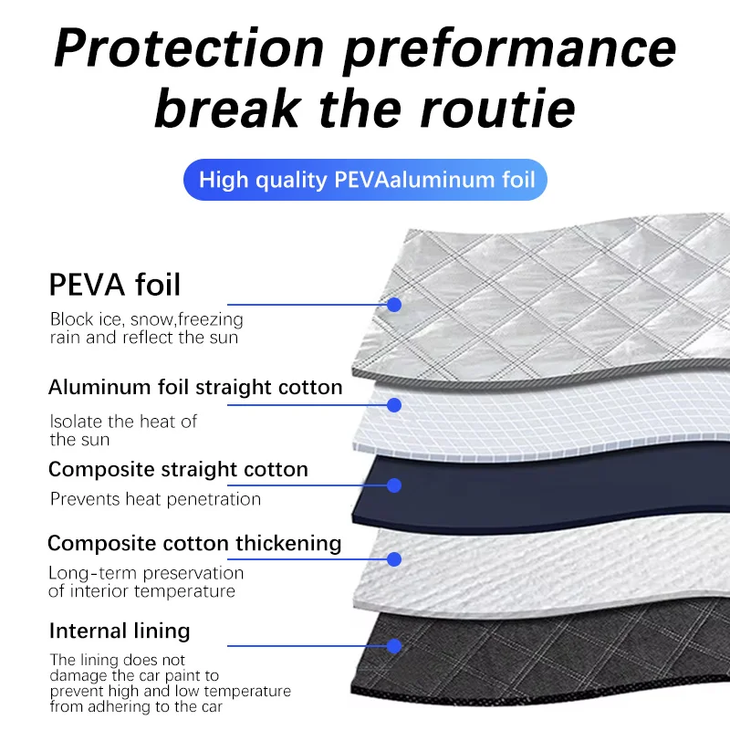 غطاء ثلج للسيارة الفاخر لسيارة Volkswagen VW Tiguan MK - واقي زجاج أمامي شتوي ممتد وسميك لحماية الصقيع والثلج