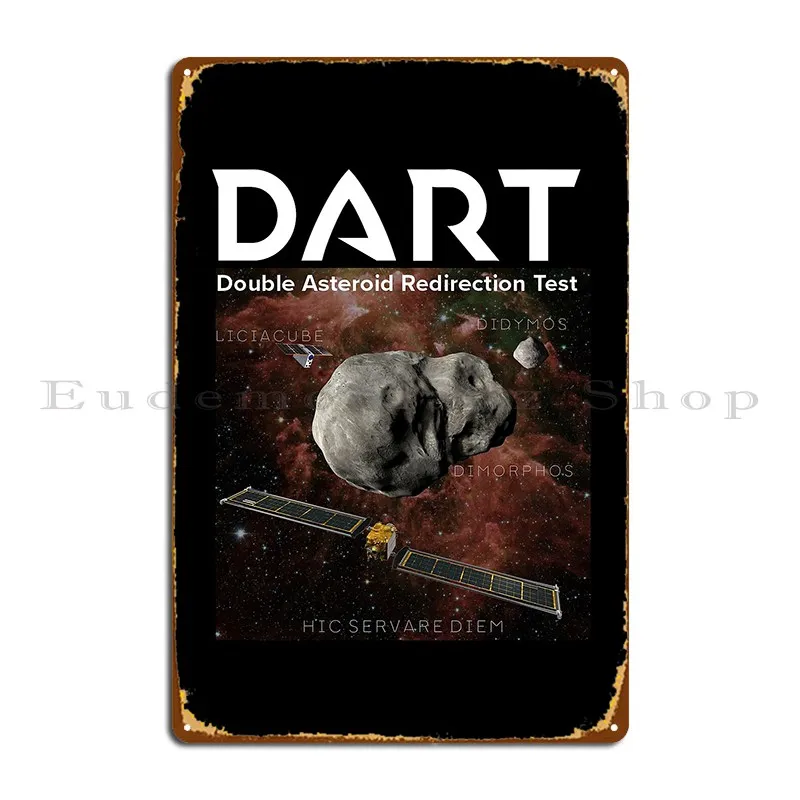 dart double asteroid redirection test Metal Plaque Poster Home Retro Cave Party printed Tin Sign Poster