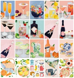 Painting By Numbers For Adults Kitchen Landscape Pictures On Canvas Beer Fruit 20X30cm Coloring On Canvas Suitable Beginners