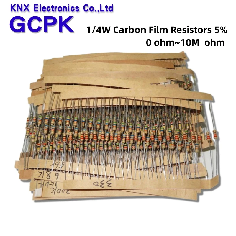 100-шт-1-4-Вт-карбоновые-пленочные-резисторы-5-1r-10m-10r-47r-100r-220r-1k-10k-4k7-100k-560k-1m-3m3-ohm-Сопротивление-цветного-кольца