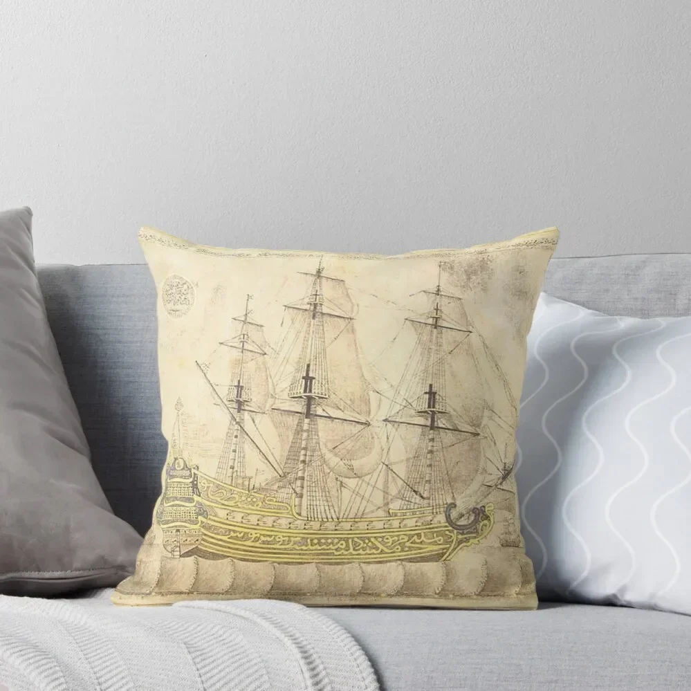 

Ancient Sailing Clipper Ship Throw Pillow Rectangular Cushion Cover Decorative pillowcase pillow