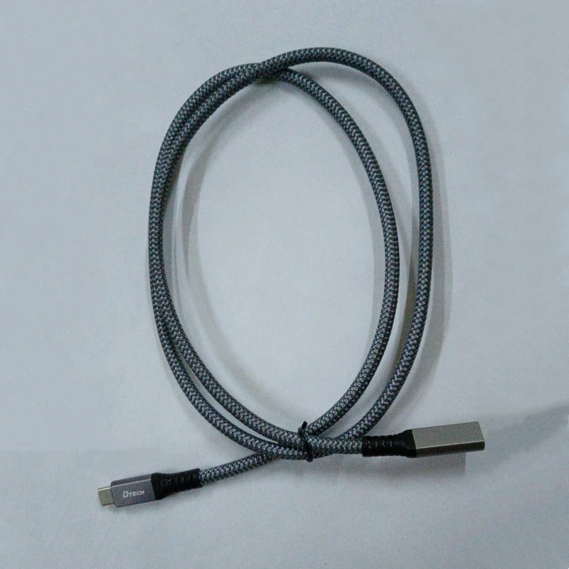 DTECH T0025 Braided Type C Male to Female USB-C Extension Data 5Gbps Transfer and Charging Cable 1M