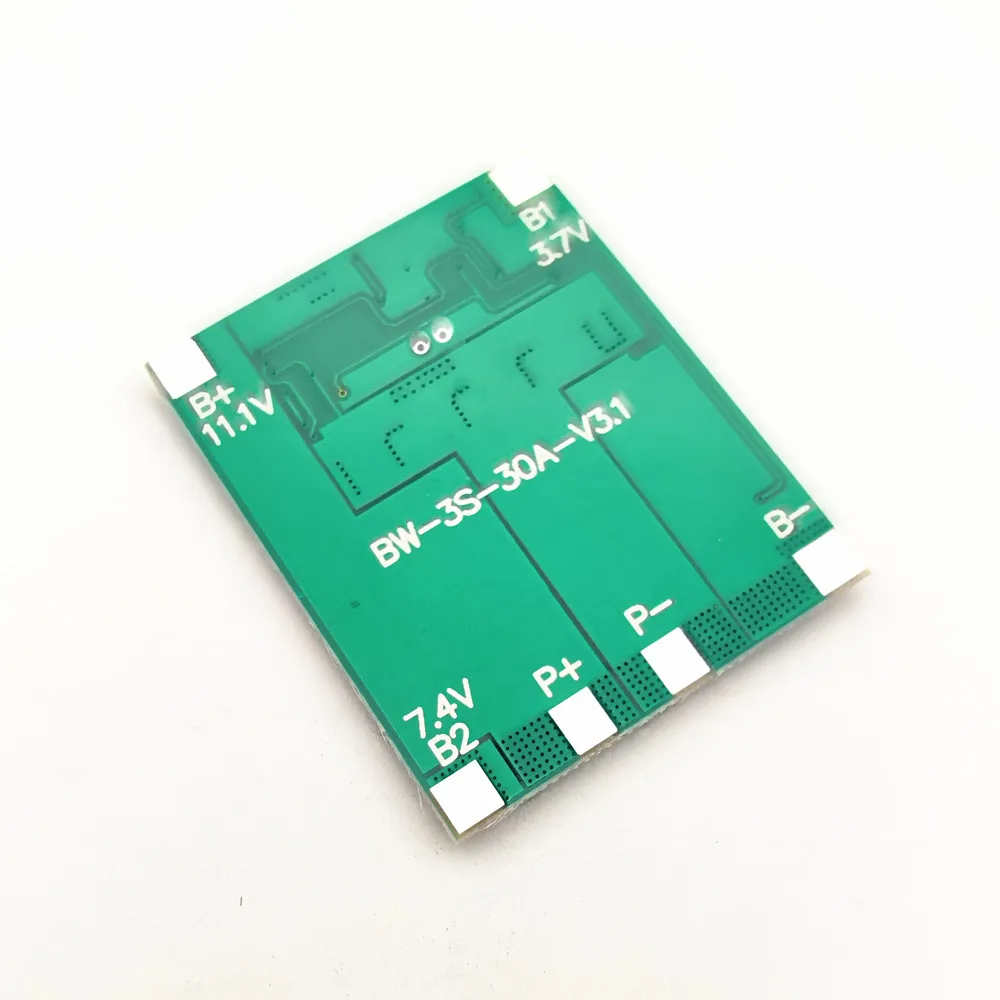 3S 18650 BMS 30A 11.1V PCB Pcm Charging 12.6v for Li Ion Battery Accessories 12V Pcba  with Balance