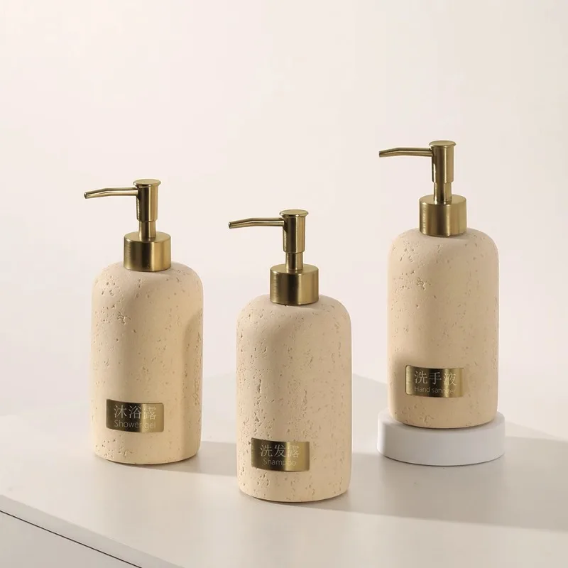 

Vintage Gravel Portable Lotion Bottle Aromatherapy Counter Bathroom Shampoo Bottling Soap Dispenser Bathroom Accessories Modern