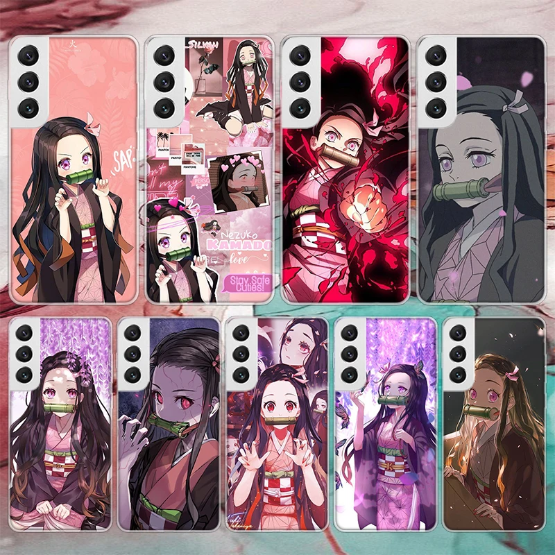 Demon Slayer Kamado Nezuko Soft Phone Case For Samsung Galaxy M12 M21 M30S M31 M32 Note 20 Ultra 10 Lite 9 8 J4 J6 Plus + M51 M5