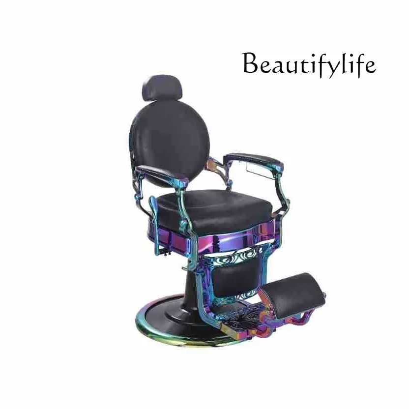 

Barber shop retro chair hair salon lift hair salon chair 360 degree rotation