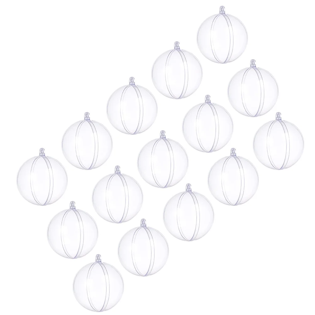 

15Pcs Christmas Hollow Ball Plastic Pendant Transparent Xmas Tree Ornaments Hanging Decor Party Christmas Tree Hanging Ball