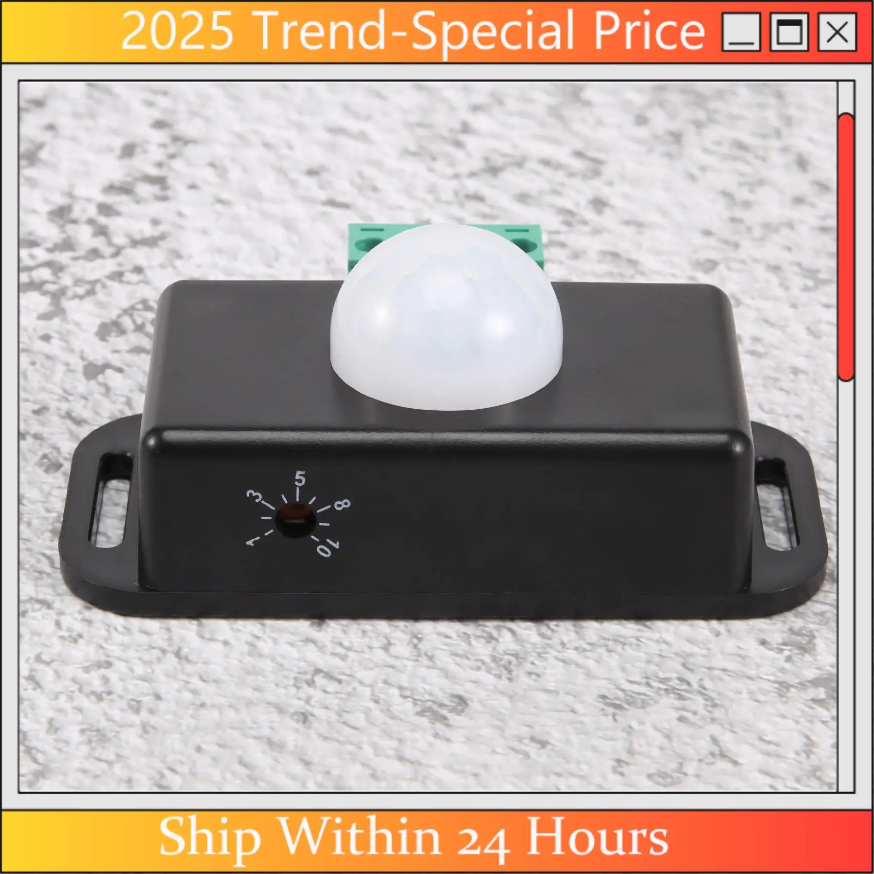 A61Z Deals Motion Sensor Switch, 12V 24V PIR Sensor LED Switch Controller For Flexible LED Strips Light, 2 Pack