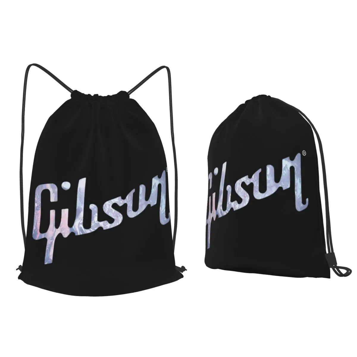 Gibsons Music 1894 Logo Backpacks Portable Drawstring Bags Sports Bag Book Bags for Travel Students