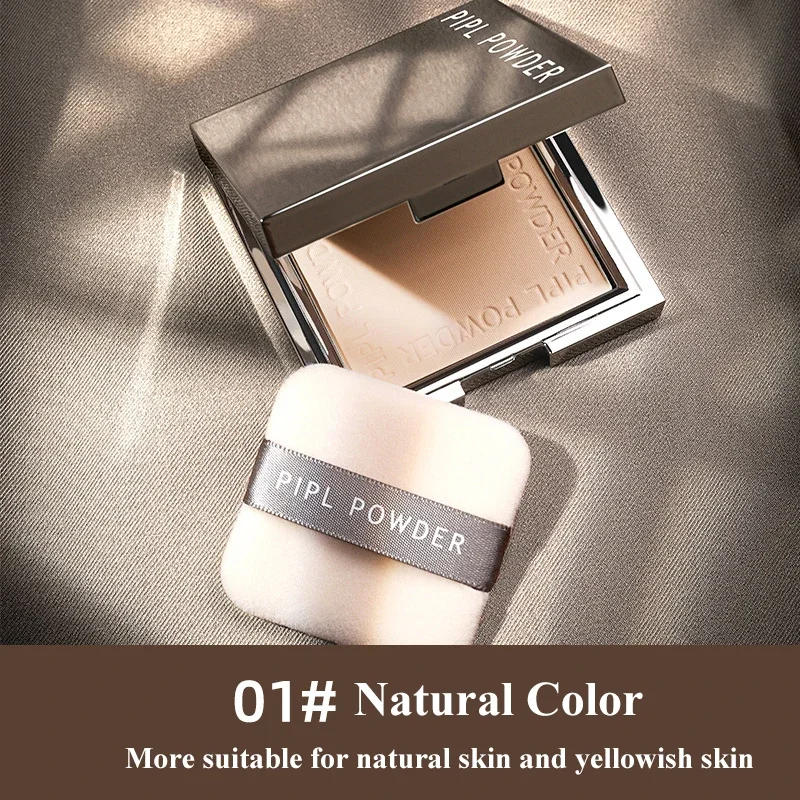 Make Up Compact Powder Girls Silver Square Concealer Brighten Pressed Powder Oil-control Long Lasting Waterproof Cosmetic Powder