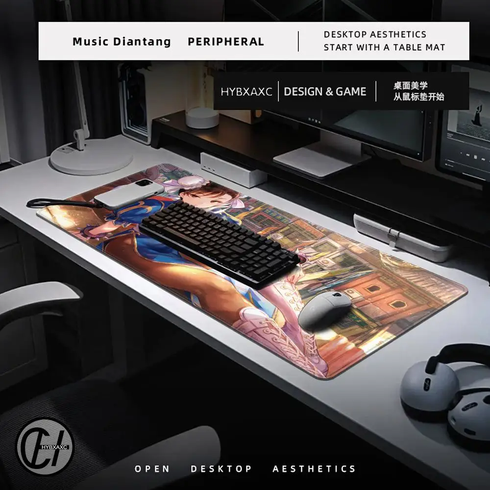 Street fighter Mousepad 90x40cm Big Keyboard Mat Table Mat Students Gamer Desktop Mousepad Gaming Mouse Pad for PC Mouse Carpet