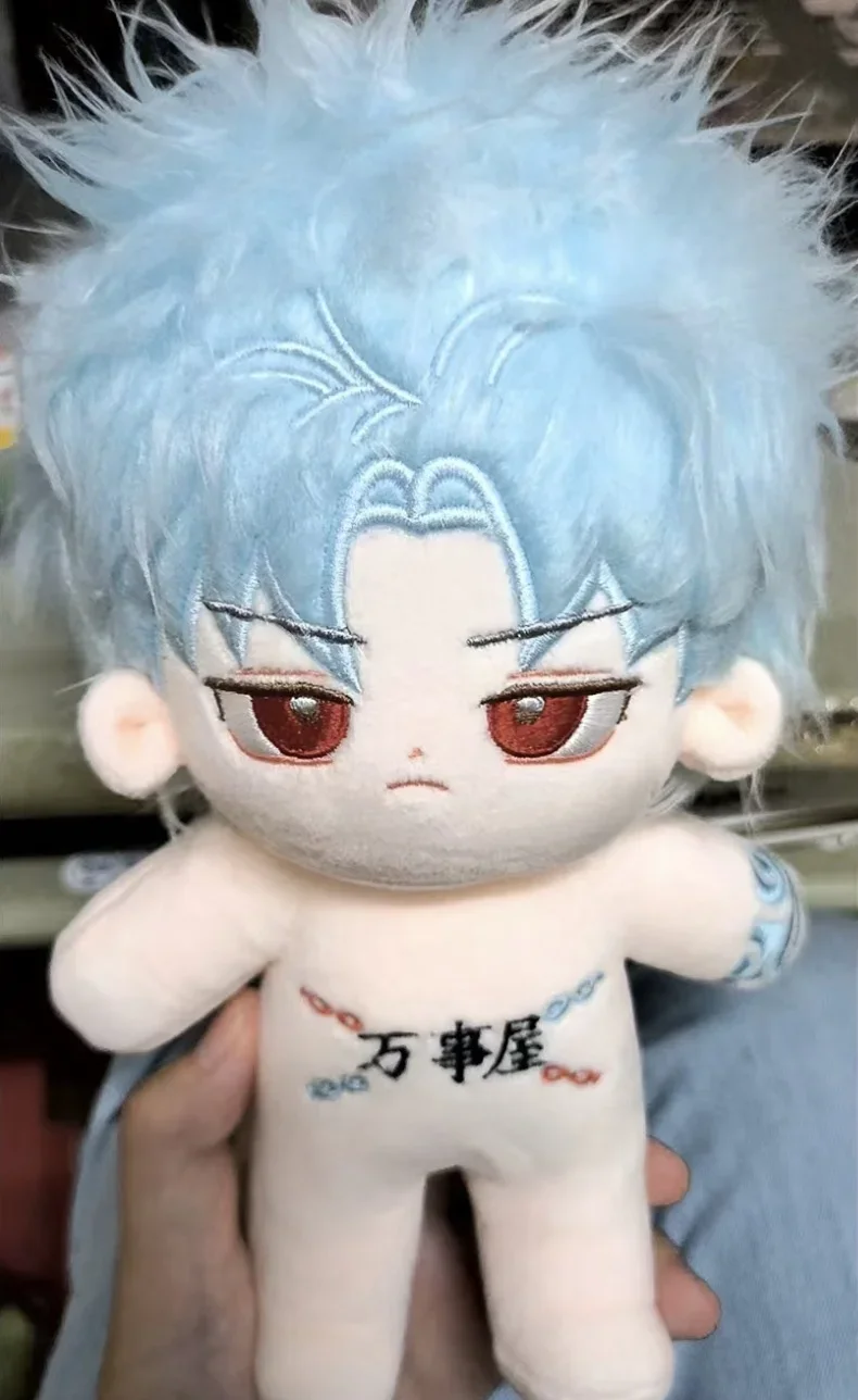 محشوة 20 سنتيمتر أنيمي جينتاما جينتوكي ساكاتا القطن ألعاب الدمى كوس الأطفال الكبار أفخم فستان بلوشي لعب الاطفال الهدايا