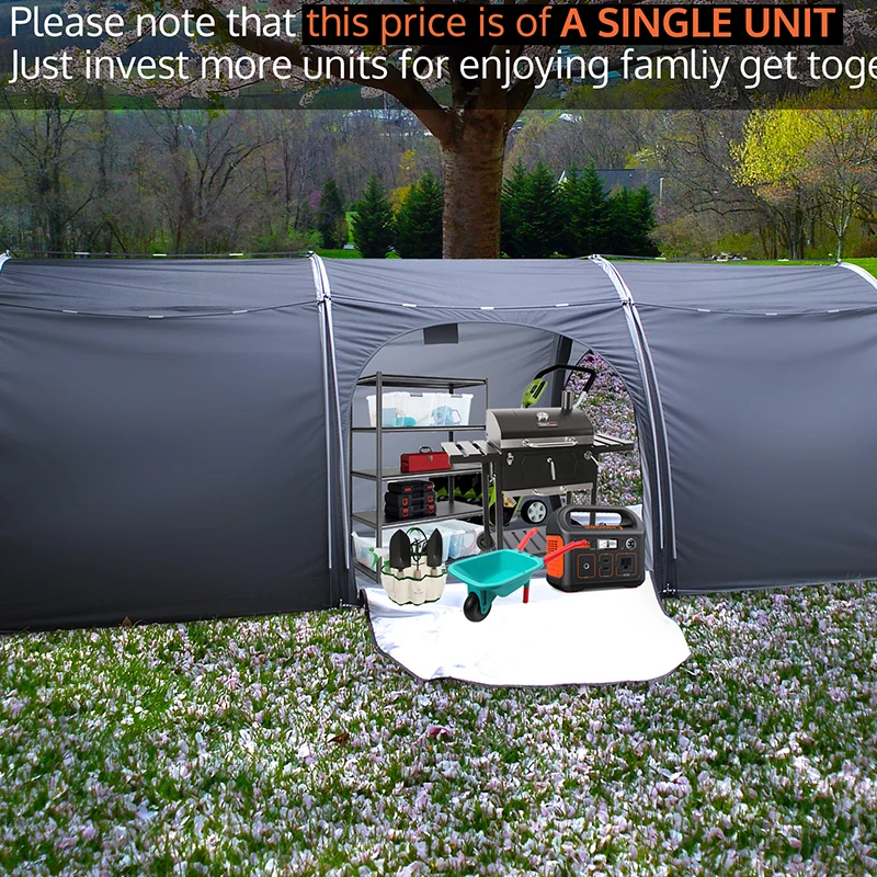 Outdoor Waterproof Large Bike Shelter, Only ONE TENT, Connector 4 Bike Storage Tents, Garden Tools, Weatherproof Shelter