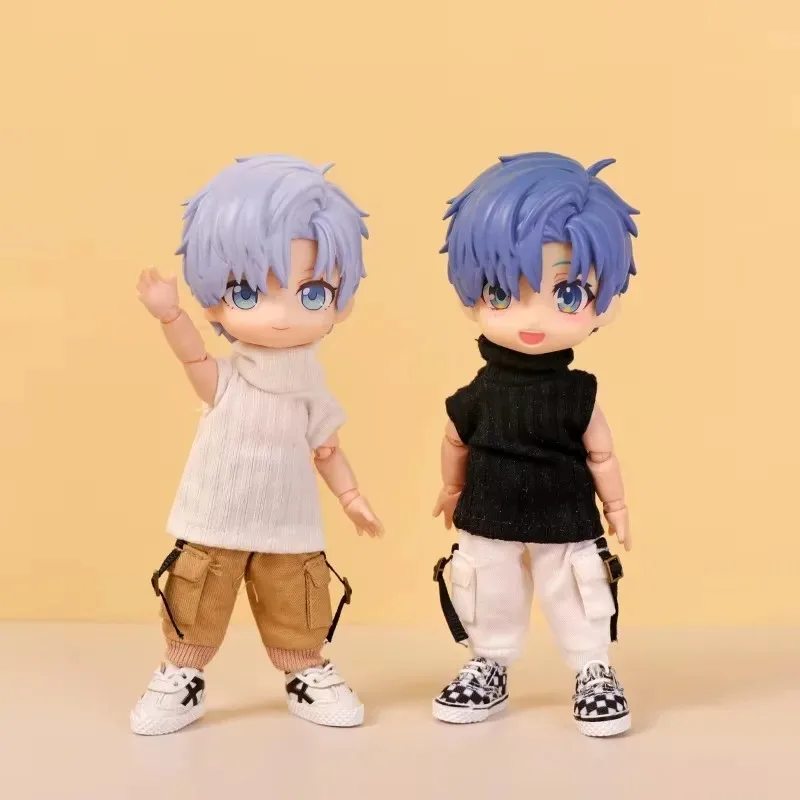 Ob11 Doll Clothes Pocket Overalls Casual Trousers Sleeveless Vest for Molly Gsc Pd9 Obitsu11 1/12bjd Doll Pants Doll Accessories