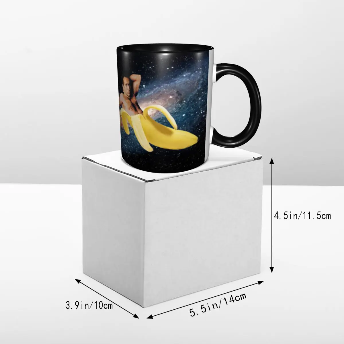 قفص نيكولاس مخصص في أكواب قهوة الموز DIY كوب حليب الشاي السيراميك الفضاء