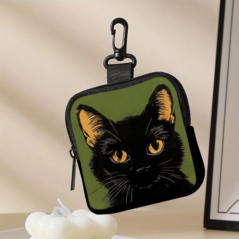 

Модный мини-кошелек для монет в форме кошки, водонепроницаемая сумка для хранения из ПВХ с застежкой-молнией, легкий портативный кошелек, подарок для друзей
