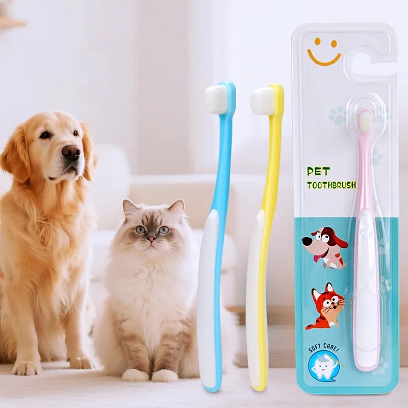 

Dog Toothbrush Oral Care Dogs Toothbrushes Dense Hair Pet Toothbrush Soft Hair Tooth Brush Dog Teeth Cleaning Pet Accessories