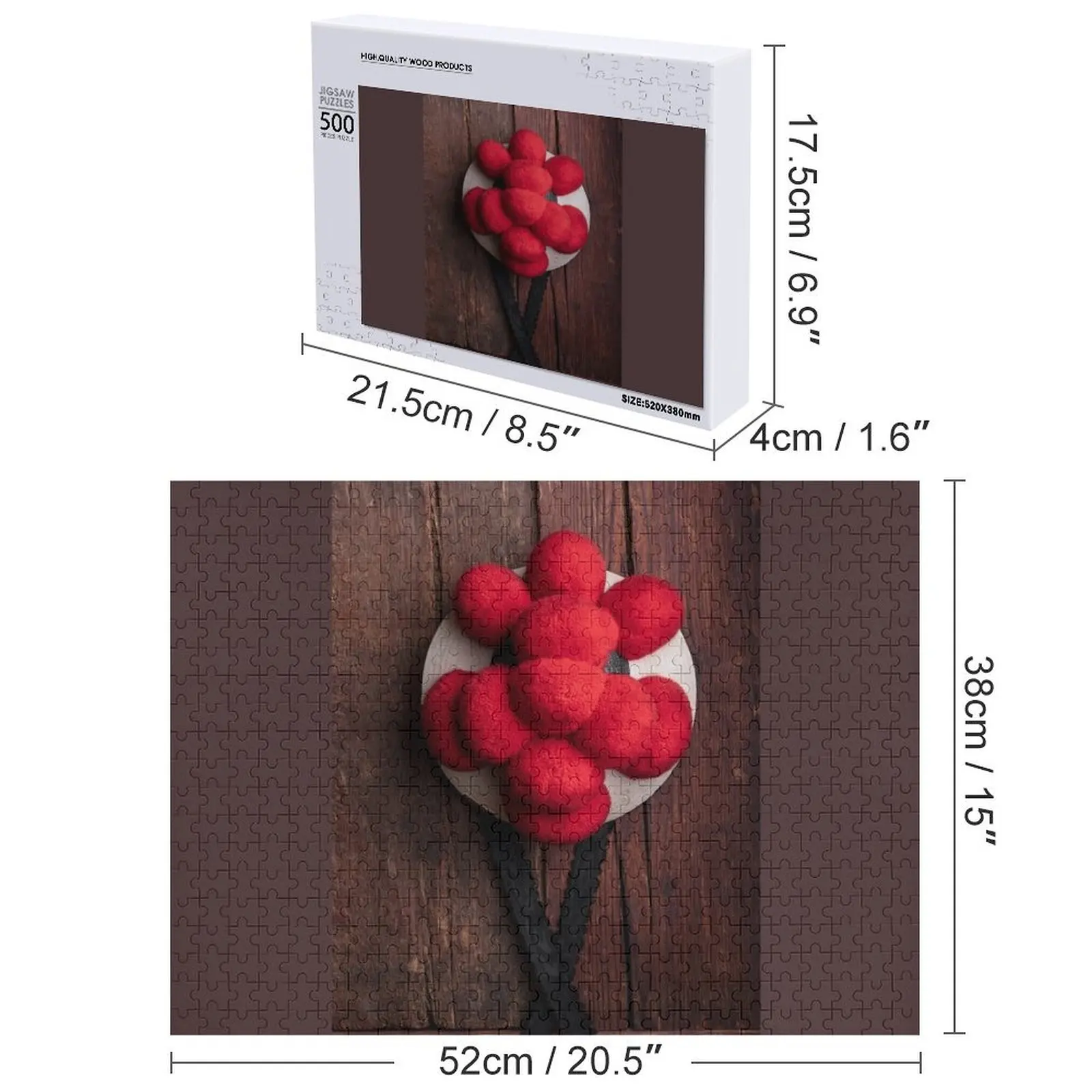 소박한 나무 벽 앞의 볼렌후트 직소 퍼즐 아기 장난감 어린이를 위한 맞춤형 퍼즐