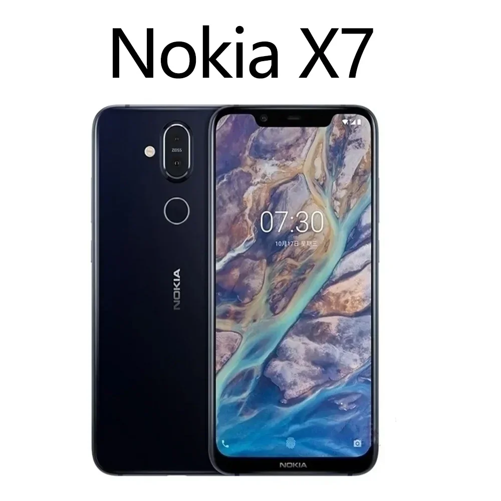 Nokia X7 4G 13MP Cameraoriginal CPU Qualcomm Snapdragon 710SmartPhone Battery capacity 3500mAh used phone