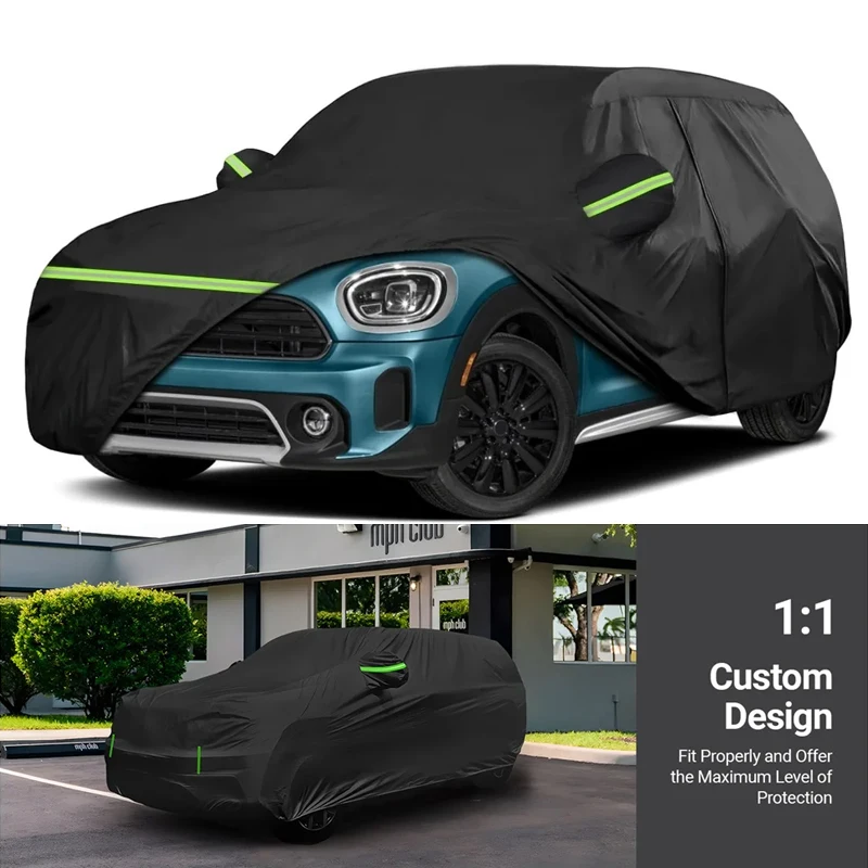 

210T Outdoor Waterproof Full Car Cover Custom Fit For BMW Mini Cooper/Cooper S 4 Door 2014-2025 with Zipper Windproof Heavy Duty