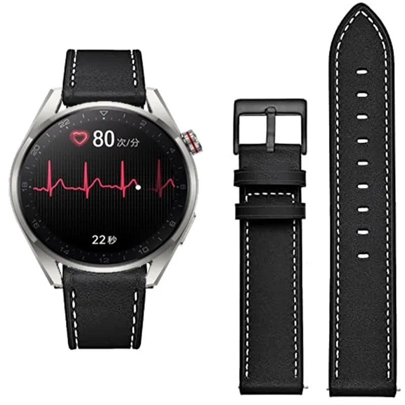 Leather Strap 22mm for Huawei Watch Wrist Band for Samsung Galaxy for Smart Watch Replace Wristwatch Straps image 3