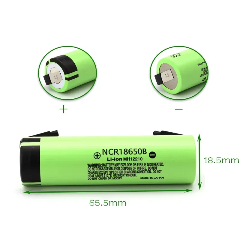 New Type 1-10pcs 18650 Battery 3400mAh 3.7V Li-ion NCR18650B rechargeable Battery