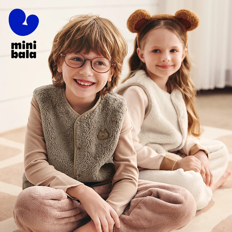 

Мини Bala детский жилет осень-зима двусторонний антистатический теплый слой из кораллового флиса