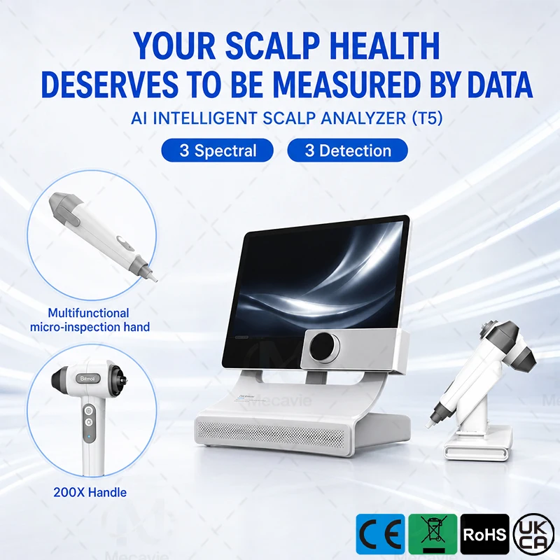 Al Intelligent Scalp Analyzer Skin Moisture Test Hair Follicle Tester Upgraded Salon Equipment Supports Custom Languages