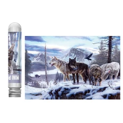150PCS Mini Jigsaw Puzzle with Test Tube Decompression Toys Wolf Pack Puzzle for Aldult Family Decoration Educational Toys