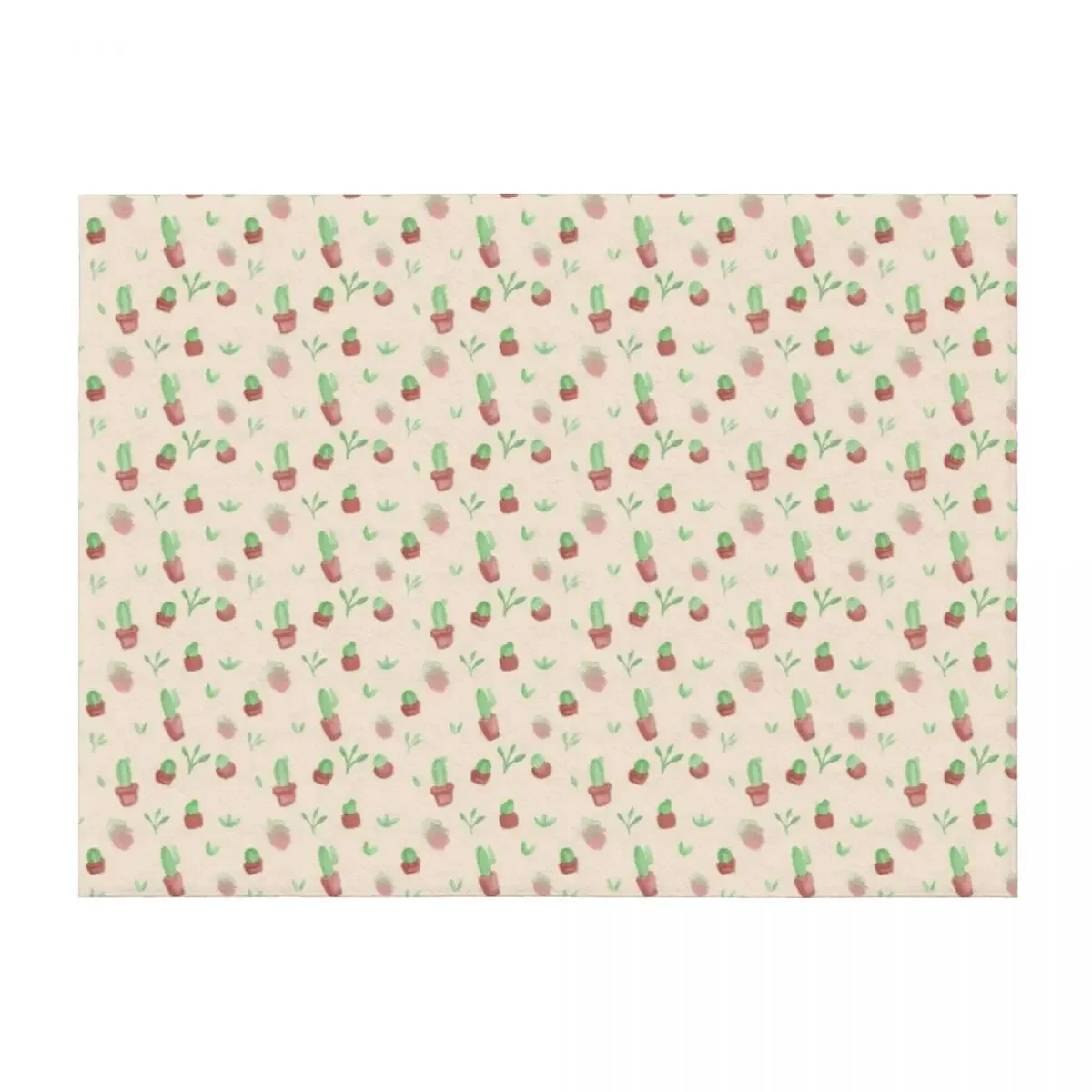 

Playful watercolor cactus Throw Blanket Cute Plaid Decorative Beds Plaid for winter Blankets