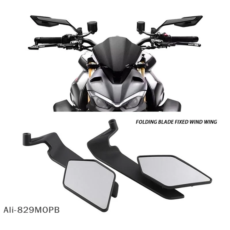 

【S】360 ° Регулируемое зеркало для электромобиля, черное зеркало бокового вида для мотоцикла, антибликовое зеркало из АБС-пластика, зеркала заднего вида Stealth Winglets