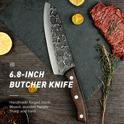 Forged Kitchen Knife Stainless Steel Meat Fish Vegetables Slicing Professional Chef Knife Butcher Cleaver Knife coltelli