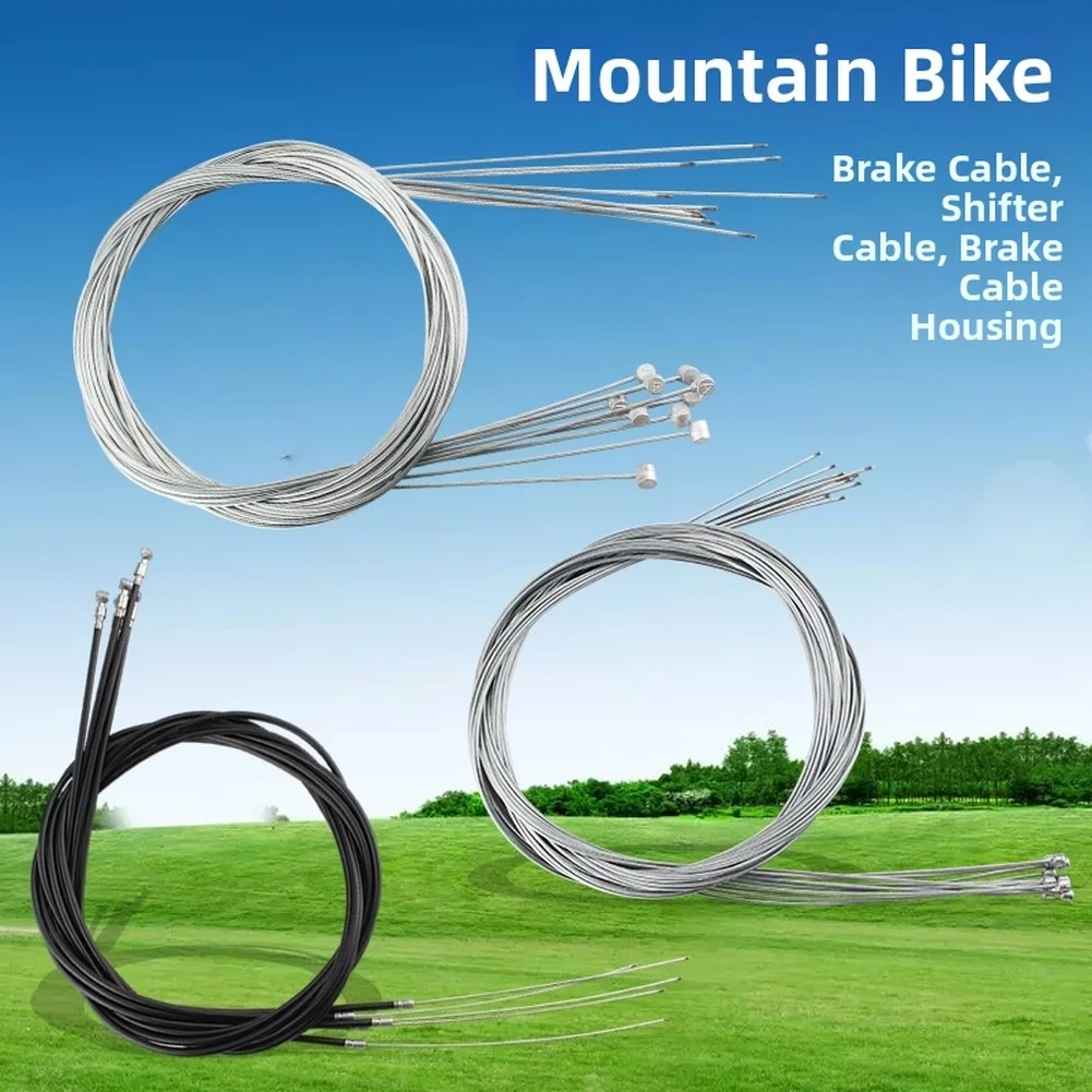 Stainless Steel Brake Cable with Protective Conduit for Consistent Braking on Bikes with Standard Brake Lever Actuation