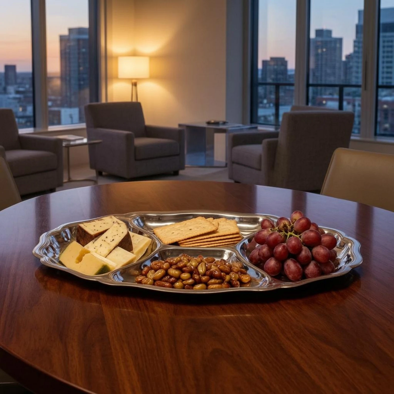 

Divided Serving Plate Compartmented Stainless Steel Serving Plate Serveware Contoured Tableware Bright Finish